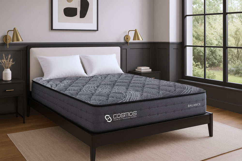 English Elm Balance- 12 Inch California King Hybrid Mattress Graphite Foam Pocketed Coil Support B342P315701