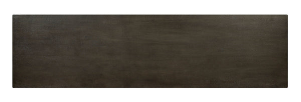 English Elm Transitional TV Console with Dual Cabinets and Open Shelves, 60" Media Stand with Rear Wire Access Gray 75 L x 24 W x 9 H B2741P361960