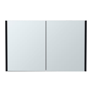 English Elm Medicine Cabinet Mansfield Black - Mirrored Double Doors, Engineered Wood, Spacious Shelves, Compact Durable Design B092P238735