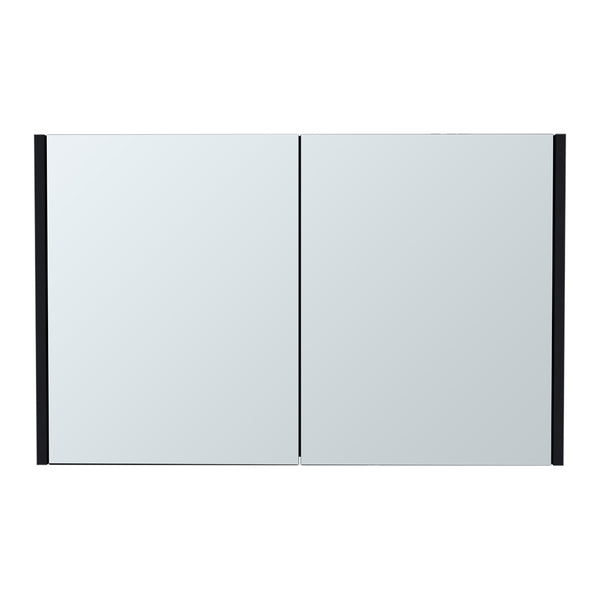 English Elm Medicine Cabinet Mansfield Black - Mirrored Double Doors, Engineered Wood, Spacious Shelves, Compact Durable Design B092P238735