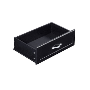 English Elm Modern Antique-Style 3-Drawer Chest with Gold Frame Knobs, Waterproof MDF, Anti-Tip Safety Design Black W1668P162670