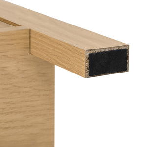 English Elm U_STYLE Farmhouse 59.3" Sideboard with Sliding Barn Doors, Mesh Panels, Open Shelves & Sturdy Top Natural N711P347388O