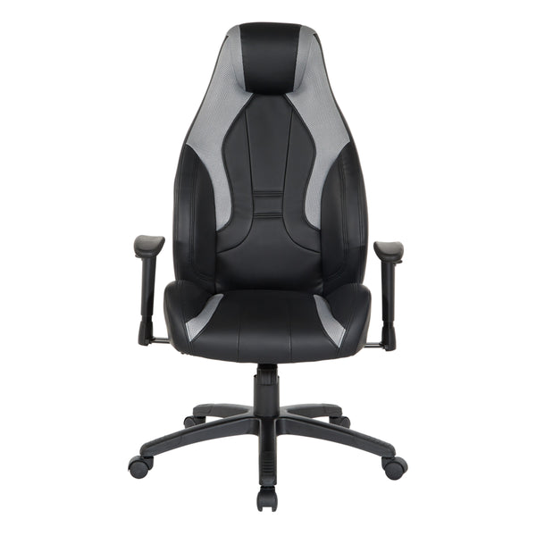 OSP Home Furnishings Commander Gaming Chair Grey