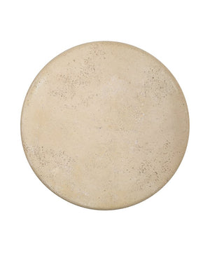 Currey & Company Rollins Accent Table: Timeless Elegance Meets Modern Design With Faux Travertine & Fluted Pedestal Ivory Composite Concrete 3000-0321-currey-company