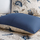 Madison Park Bayside Coastal Brushed Microfiber Quilt Set with Throw Pillows MP13-375 Blue