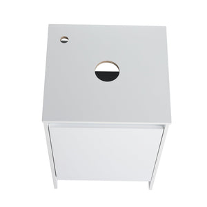 English Elm 20" Freestanding Vanity with Ceramic Sink Soft Close Storage Glossy White Bath W999S00386