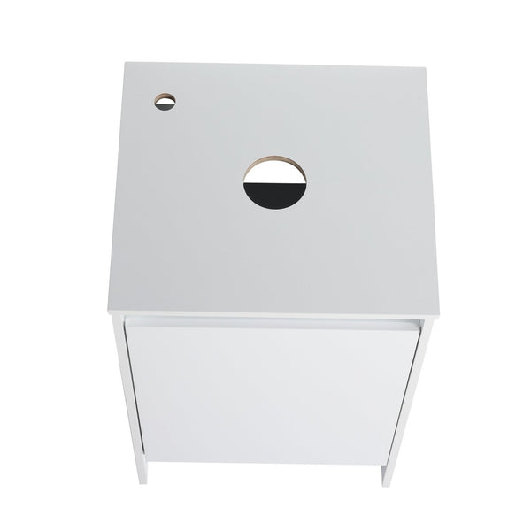 English Elm 20" Freestanding Vanity with Ceramic Sink Soft Close Storage Glossy White Bath W999S00386