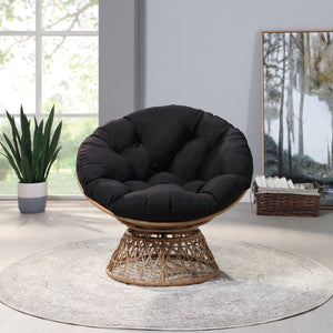 OSP Home Furnishings Papasan Chair Black
