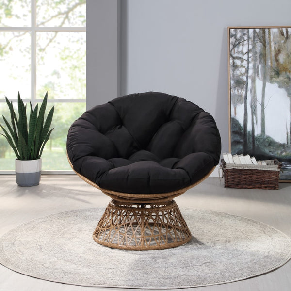 OSP Home Furnishings Papasan Chair Black