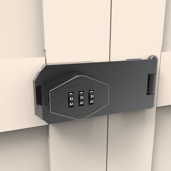 English Elm 71'' Steel 2-Door Locking Cabinet with Adjustable Shelves, Secure Metal Storage for Home Office Beige W3387P306326