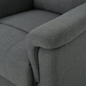 English Elm Christopher Knight Home® - Charcoal Glider Recliner Swivel Chair - Compact Manual Reclining Fabric Seat, Plush Ergonomic Comfort 61368.00CCL