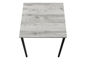 English Elm Table 3-Piece Set with Reclaimed-Look Laminate Tops and Sleek Metal Frame for Modern Living Rooms Grey 48 L x 24 W x 4 H B2710P219976