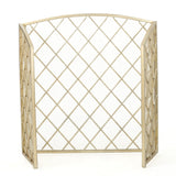 Christopher Knight Home® - Noble House - Amiyah 3 Panelled Iron Fireplace Screen