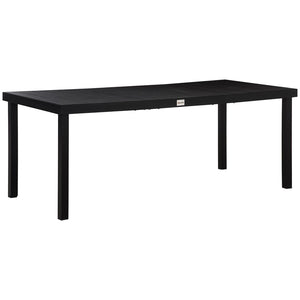 English Elm Outsunny 75" Rectangular Outdoor Dining Table For 8, Durable Aluminum Frame With Faux Wood Top W2225P174355-GIGA