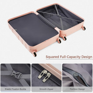 English Elm Luggage Set 4 Piece Abs Hardshell Suitcases with Spinner Wheels and Weekender Bag N726P218511S