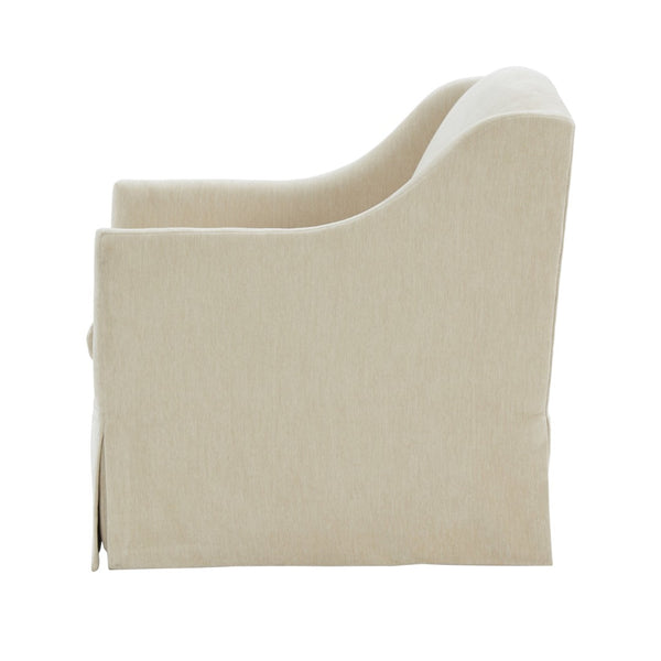 English Elm Luisa Swivel Accent Chair Skirted Tailored Silhouette for Formal Living Rooms Beige B050P451386