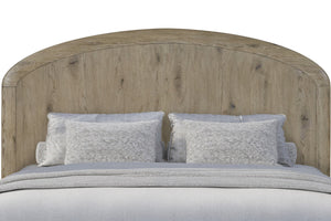 English Elm English Knotty Oak Veneer King Bed Arched Headboard Rustic Transitional Bedroom B2699S00112