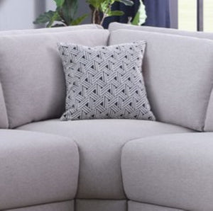 English Elm Fleur Modular Linen Sectional with Reversible Chaise and Coil Spring Seat Support B2749S00098