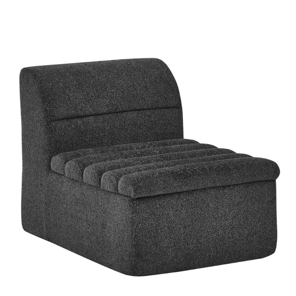 English Elm The Chenille Modular Seat Compact Chair for Sectionals Apartments and Small Spaces W1413P298056