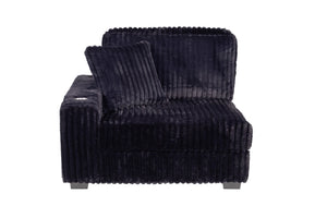 English Elm Contemporary Corduroy Laf Modular Chair with Usb Port and Cup Holder Armrest B011P435301
