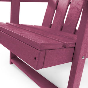 English Elm Shoreline Recycled Hdpe Folding Adirondack Chair Fully Assembled Modern Patio Seating Burgundy B2745P409686