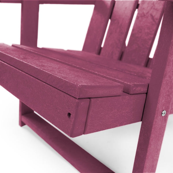 English Elm Shoreline Recycled Hdpe Folding Adirondack Chair Fully Assembled Modern Patio Seating Burgundy B2745P409686