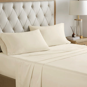 English Elm 12 Piece Comforter Set - Luxurious Burnt Red Jacquard With Cotton Sheets For California King Bed B035128828