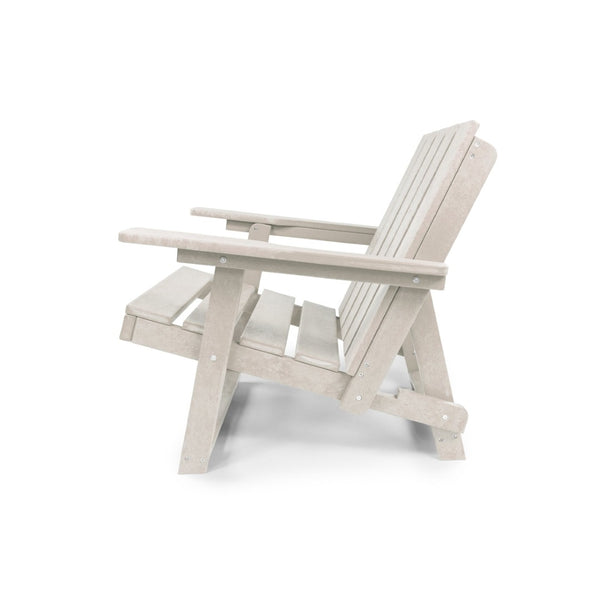 English Elm Shoreline Recycled Hdpe Folding Adirondack Chair Fully Assembled Modern Patio Seating Ivory B2745P409687