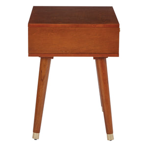 OSP Home Furnishings Cupertino Side Table Light Walnut