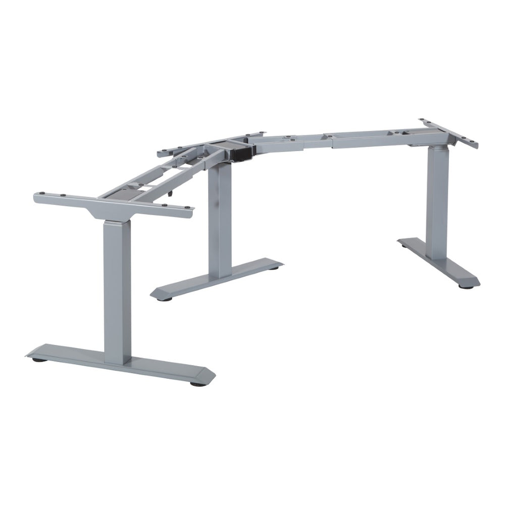 OSP Home Furnishings 3-way Adjustable Table Base with Three Height Positions for Dining or Work Surfaces Silver OYF333-SL
