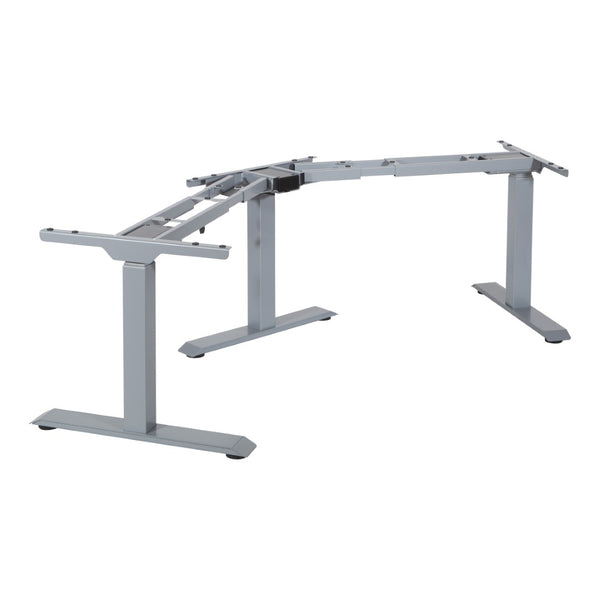 OSP Home Furnishings 3-way Adjustable Table Base with Three Height Positions for Dining or Work Surfaces Silver OYF333-SL