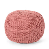 Christopher Knight Home® Noble House Yuny Knitted Cotton 20 X 20 Round Pouf