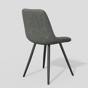 English Elm Modern Dining Chairs Set Of 2 - Ergonomic Pu Leather With Metal Legs, Stylish & Durable For Dining T3950P394500