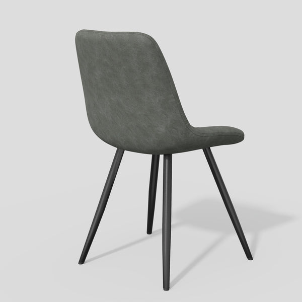 English Elm Modern Dining Chairs Set Of 2 - Ergonomic Pu Leather With Metal Legs, Stylish & Durable For Dining T3950P394500