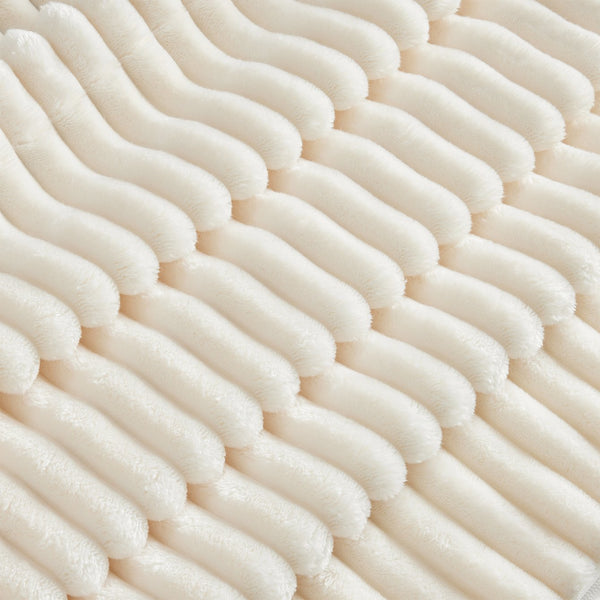 English Elm L-Shaped Slipcovered Sectional Sofa - Plush Corduroy Couch With Convertible Ottoman & Big Pillows W3041S00021