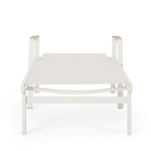 English Elm Christopher Knight Home® - OXTON Chaise Lounge with Breathable Nylon Mesh, Ergonomic Recline and Sleek Low-Profile Design for Comfort White 62753.00WWHIMP2