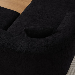 English Elm [video]109.4" Chenille Cloud Sectional Modular L-shape Sofa with Foam Cushion Support W3505S00050