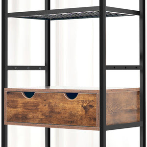 English Elm dog Feeding Station with 3 Adjustable Heights, Stainless Bowls, Spacious Storage Shelves & Drawer – Black Vintage W1687138476