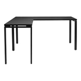 OSP Home Furnishings Prado L Workstation in Black Black