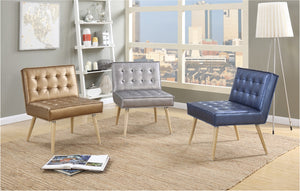 OSP Home Furnishings Amity Tufted Accent Chair Sizzle Azure