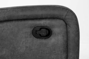 English Elm Single Modern Manual Recliner with Tight Square Arms, Horizontal & Vertical Tufting, Side Handle Comfort B089P240525