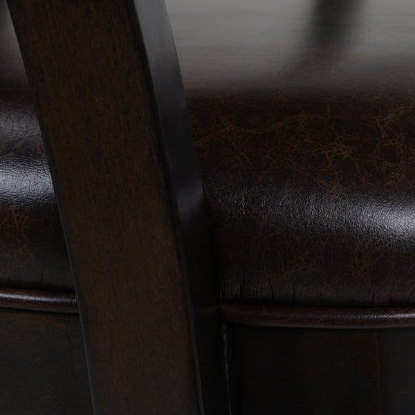 English Elm Jennifer Taylor Home - Williams 27In Swivel Counter Height Bar Stool - Vintage Brown Faux Leather, Comfort & Style Combined B2719P238370