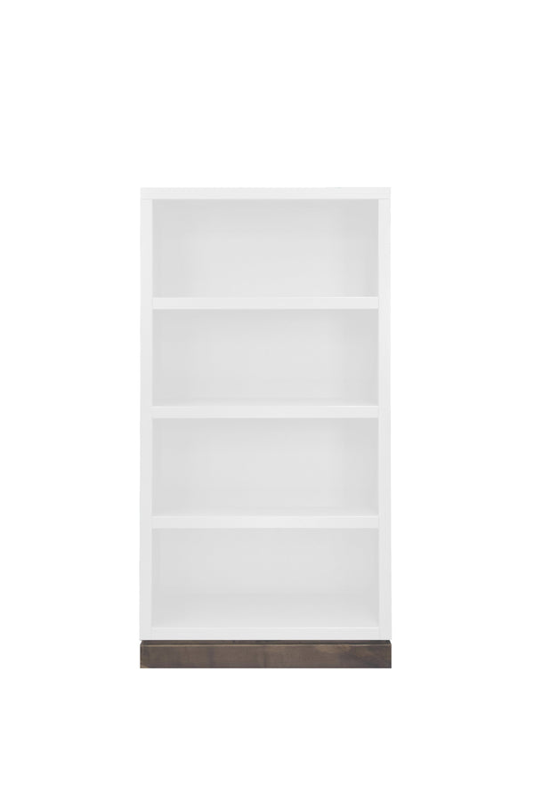 English Elm Nora Modular 60" High Bookshelf – Fully Assembled Two-Tone Alder & Poplar Shelving for Stylish Storage White B108P345202
