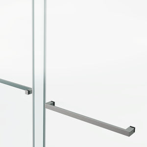 English Elm 48*76" Frameless Double Sliding Shower Door - 10mm SGCC Tempered Glass, Brushed Nickel 304 Stainless Trim T3177P355466