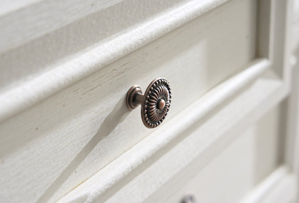 English Elm 8 Drawer Farmhouse Chest Distressed Two-tone Wood Grain Finish Antique Hardware W2393P252368