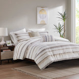 Langley Global Inspired 5 Piece Clipped Jacquard  Comforter Set