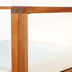 English Elm Christopher Knight Home® - Patio Armchair Set Of 2 - Stylish Acacia Wood Chairs With Beige Cushions For Outdoor Comfort N779P195382B