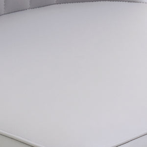 English Elm Set of 2 Dining Chairs with Thick Cushions and PU Leather Upholstery — Modern Sturdy Iron Frames for Home & Restaurant Seating LIGHT GREY N842P300567E