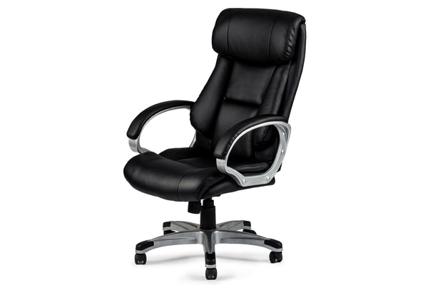 English Elm Classic timeless office chair with extra padded cushion, height adjustable comfort for home workspaces Black 15 L x 30 W x 26 H HS00F1685-ID-AHD