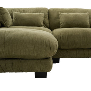 English Elm United We Win U-Shaped Cloud Couch In Pelletized Velvet With 2 Ottomans & Lumbar Pillows For Cozy Living W1568S00197-GIGA